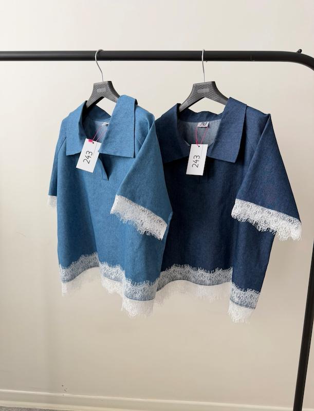 پولوشرت Denim Lace 🪽🩵