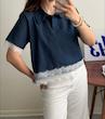 پولوشرت Denim Lace 🪽🩵