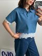 پولوشرت Denim Lace 🪽🩵