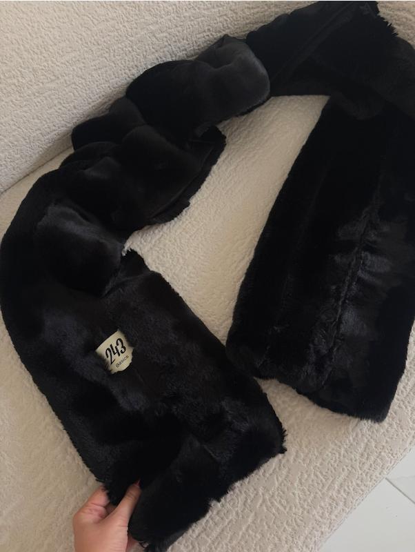 چانکی اسکارف خز Jet black 🐈‍⬛🖤