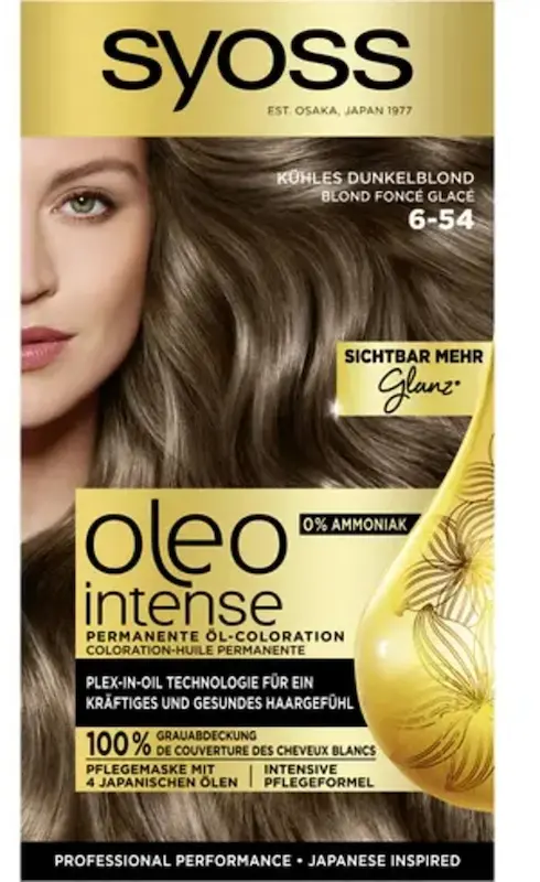 کیت رنگ مو سایوس بدون امونیاک بلوند تیره سرد | syoss Oleo Intense Permanent Oil Colour