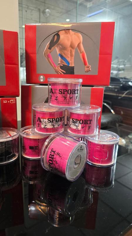 خرید کینزیوتیپ AT SPORT کره‌ای عرض 5 سانتی‌متر طول 5 متر | چسب درمانی ورزشی ضدحساسیت با تاریخ انقضا 2027