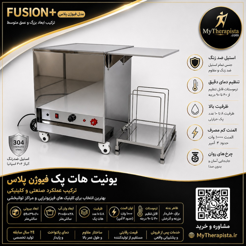 هات پک یونیت هات پک فیوژن پلاس( بزرگ کوتاه) فیزیوتراپی، مدل (ترکیب عملکرد صنعتی و کلینیکی) تمام استیل،بهترین قیمت