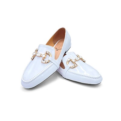 کالج زنانه مدل Flat shoes - 0036_White