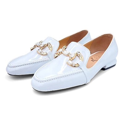 کالج زنانه مدل Flat shoes - 0036_White