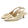 کفش مجلسی زنانه پاشنه دار 3 سانت مدل sandal valentino _ 400343
