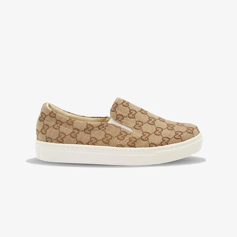 کفش ونس طرح دار زنانه مدل Flat shoes - 0077_Khaki