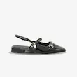 کفش کالج زنانه ورنی مدل Flat shoes - 0218 _ Black