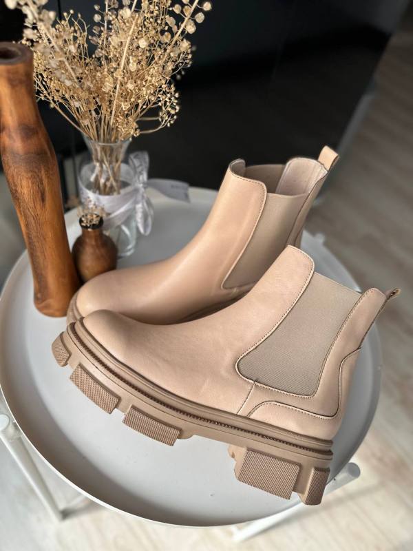 کفش نیم بوت زنانه مدل 00027 -  Flat Ankle Boots