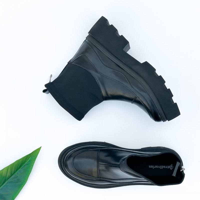 کفش نیم بوت زنانه مدل Stradivarius Flat Ankle Boots - BTB70