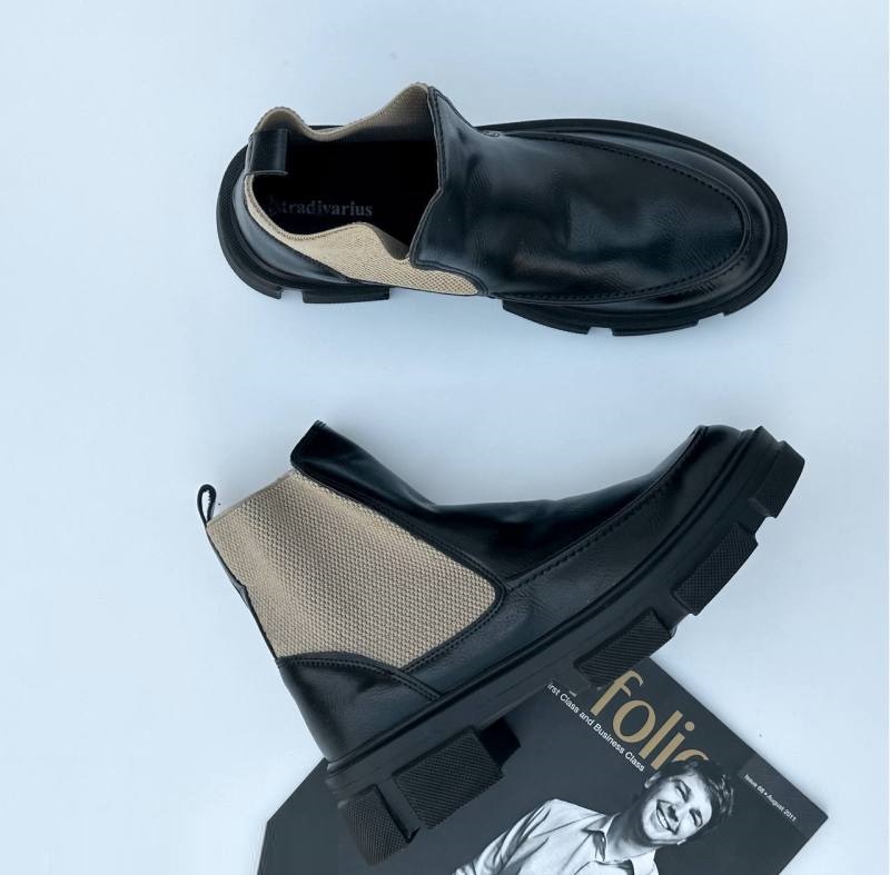 کفش نیم بوت زنانه مدل Stradivarius Flat Ankle Boots - BTB56