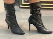کفش نیم بوت زنانه مدل Heeled Leather Ankle Boots - Simple