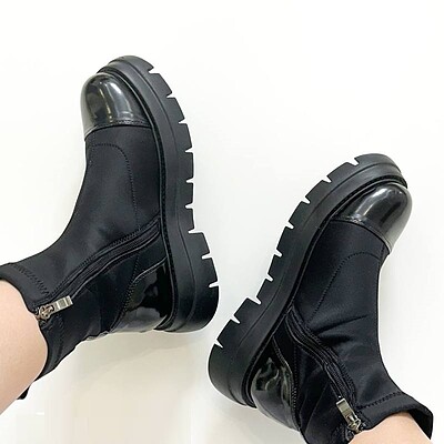 نیم بوت زنانه مدل 00013 - Stradivarius Flat Ankle Boots