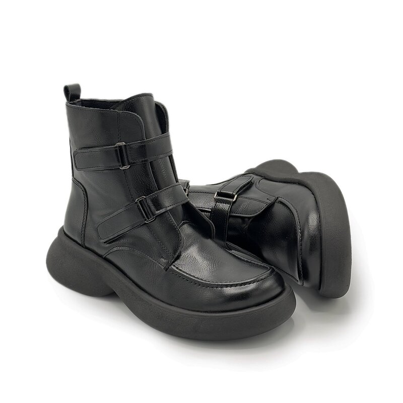 کفش نیم بوت زنانه مدل Stradivarius Flat Ankle Boots  - BTB0110
