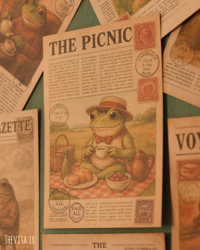 پک پوستر وینتیج frog کد 148
