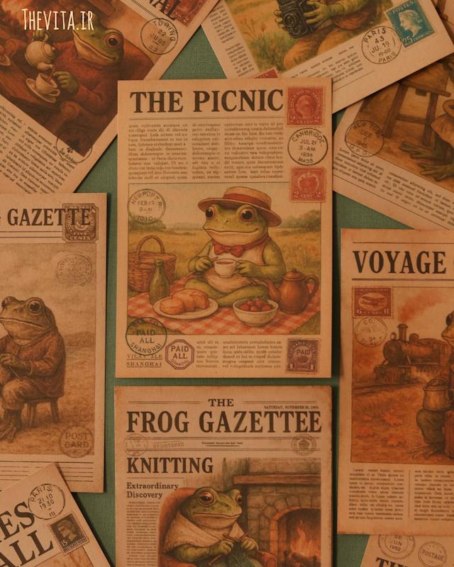 پک پوستر وینتیج frog کد 148