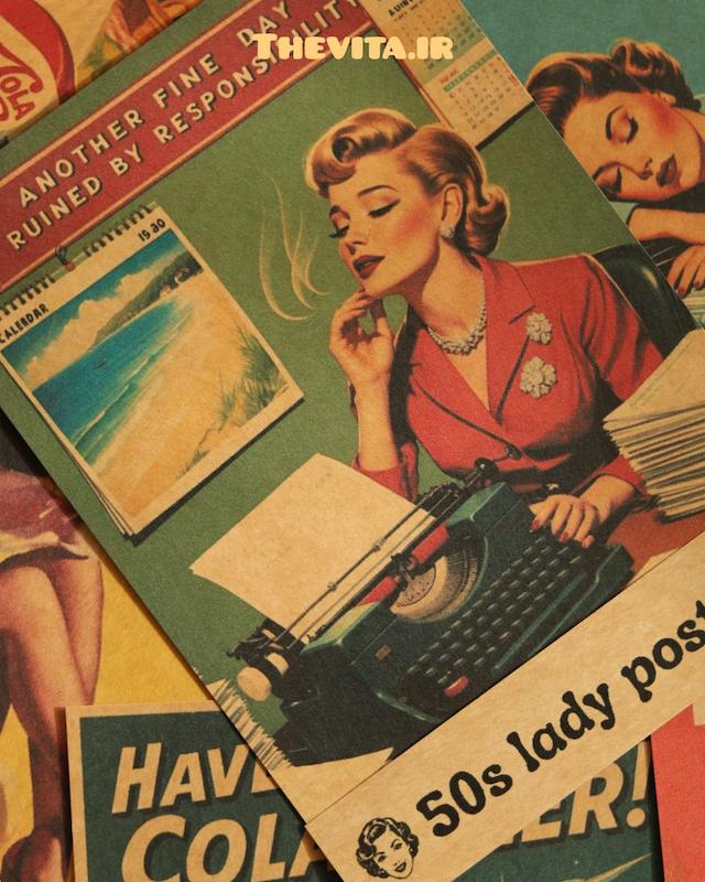 پک پوستر 50s lady کد 175