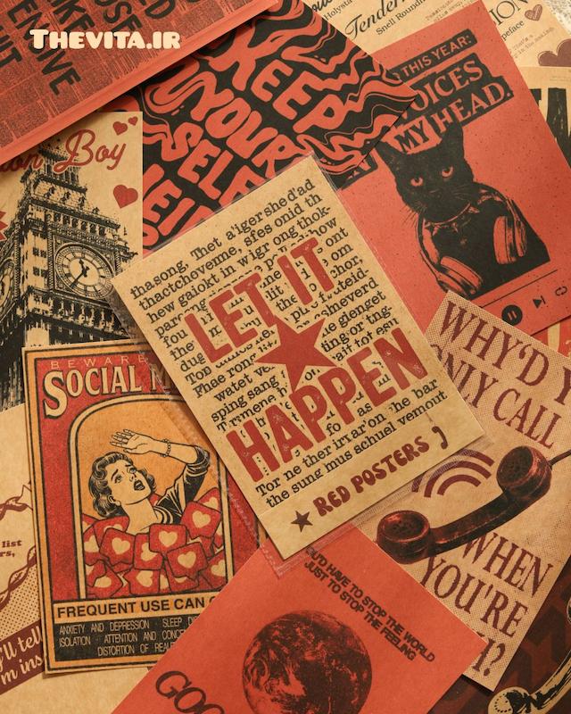 پک پوستر قرمز کد 204