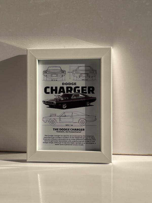 قاب عکس مدل Dodge Charger Classic – طرح فنی خودرو