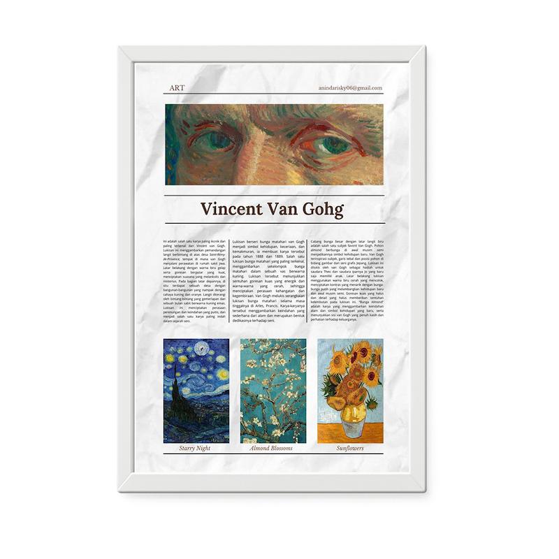 قاب عکس پوستر ونگوگ (Vincent van Gogh)