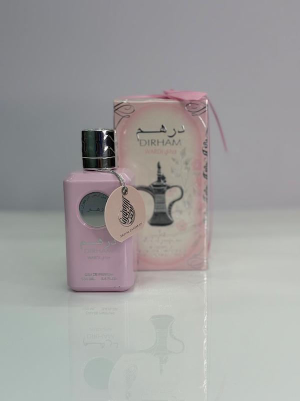 ادکلن زنانه برند ارض الزعفران مدل درهم وردی