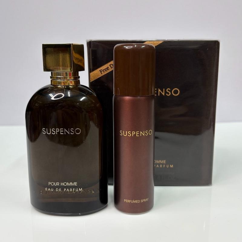 ادکلن مردانه فراگرنس ورد مدل سوسپنسو + اسپری رایگان