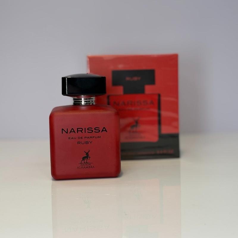 ادکلن زنانه الحمبرا مدل ناریسا رژ ( نارسیس پودری رژ )
