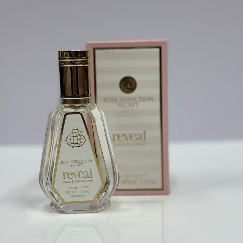 ادکلن 50 میل فراگرنس ورد مدل رز سداکشن سکرت رویال کلود آف کرم( ویکتوریا سکرت تیس کرم کلاود )
