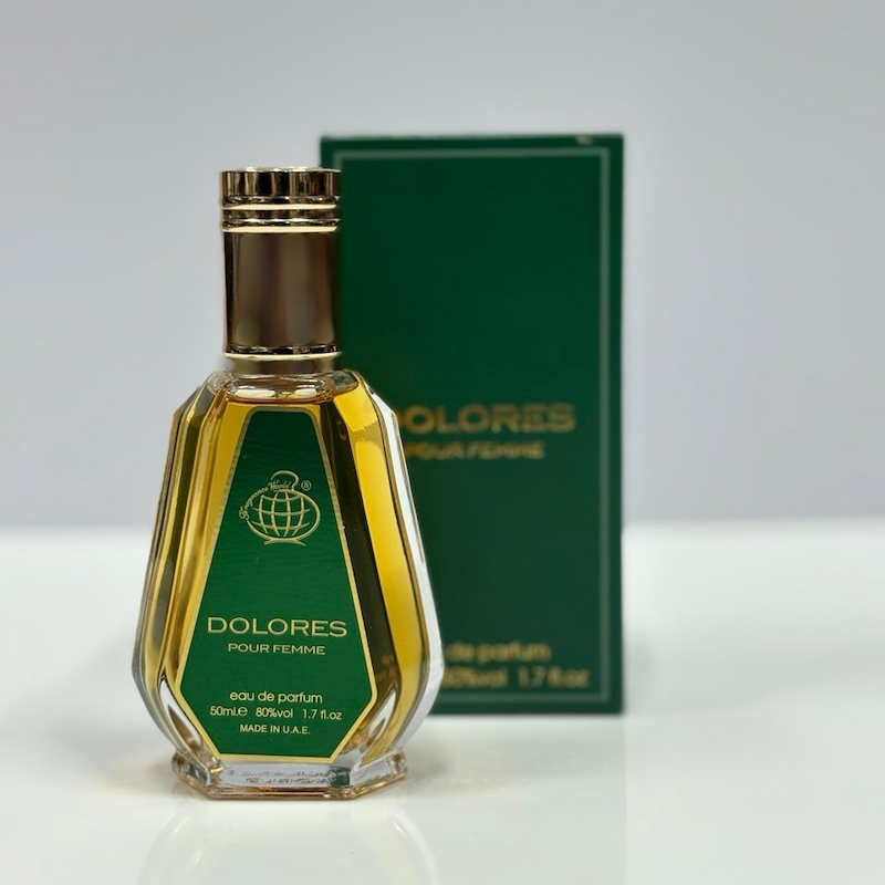 ادکلن50 میل فراگرنس ورد مدل دولورس پور فمی ( دلاروس سبز )