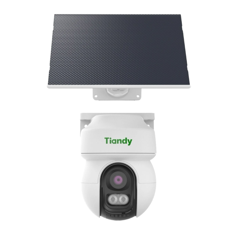 دوربین سیم‌کارتی خورشیدی TIANDY TC-H343K 9DA-4 | دوربین 4 مگاپیکسل 4G چرخشی برای باغ و ویلا