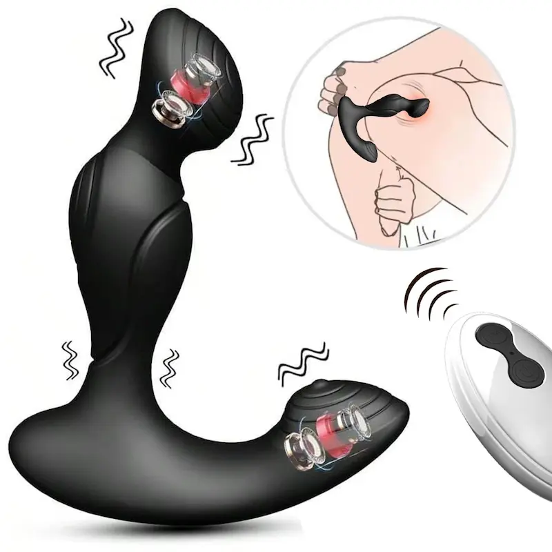 ویبراتور پروستات دو موتوره ریموت‌دار | شارژی USB با 10 حالت ویبره