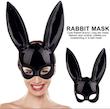 نقاب بالماسکه گوش‌دار مدل فانتزی (BDSM Mask) مشکی براق