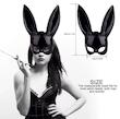 نقاب بالماسکه گوش‌دار مدل فانتزی (BDSM Mask) مشکی براق