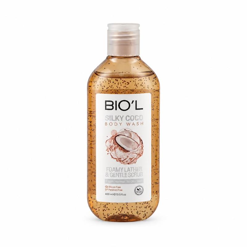 شامپو بدن ژلی بیول حاوی اسکراب Silky Coco 