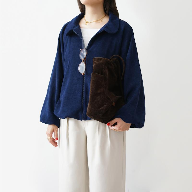 بامبر مخمل سرمه ای