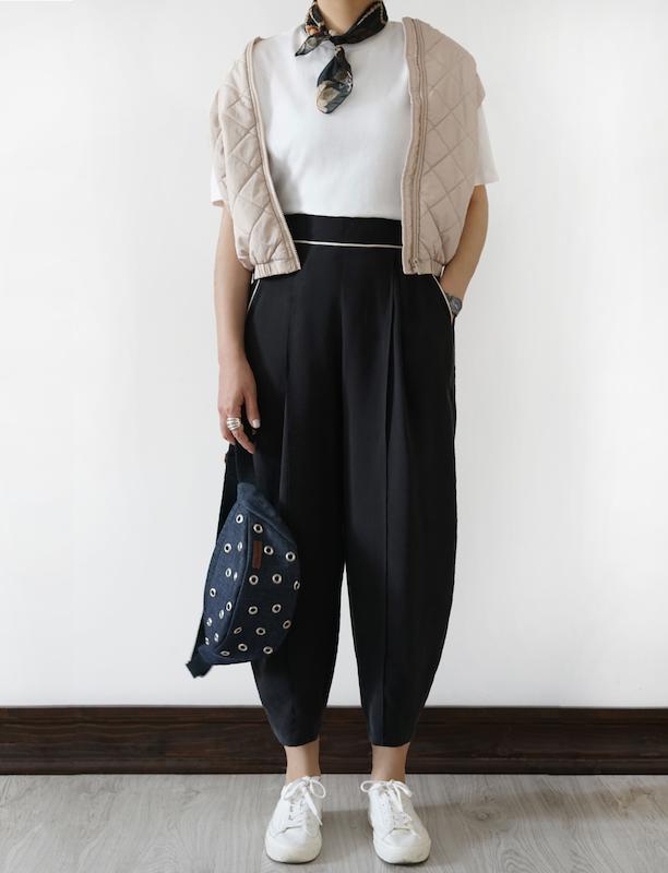 شلوار مشکی خمره ای