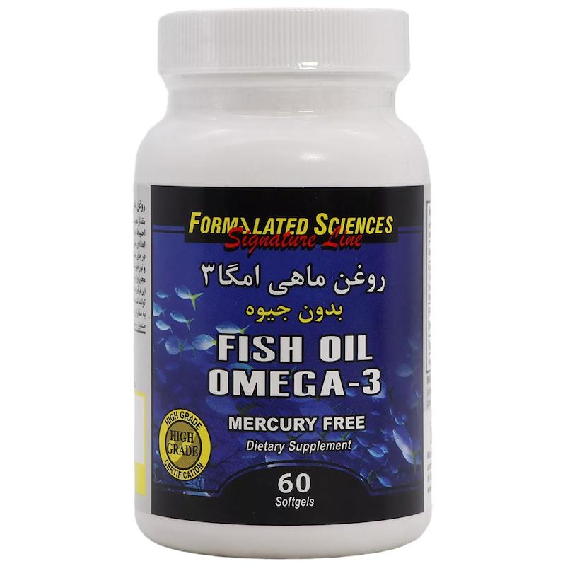 قوطی کپسول امگا ۳ فرمولیتد ساینسز ۶۰ عددی مکمل روغن ماهی کاهنده تری گلیسرید - تیدارو
