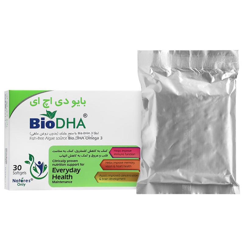 جعبه کپسول بایو دی اچ ای نیچرز اونلی ۳۰ عددی مکمل تخصصی مغز جنین و حافظه - تیدارو