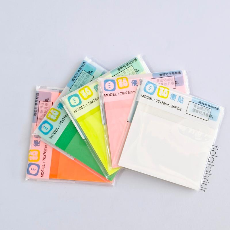 استیک نوت شفاف ۵ رنگ