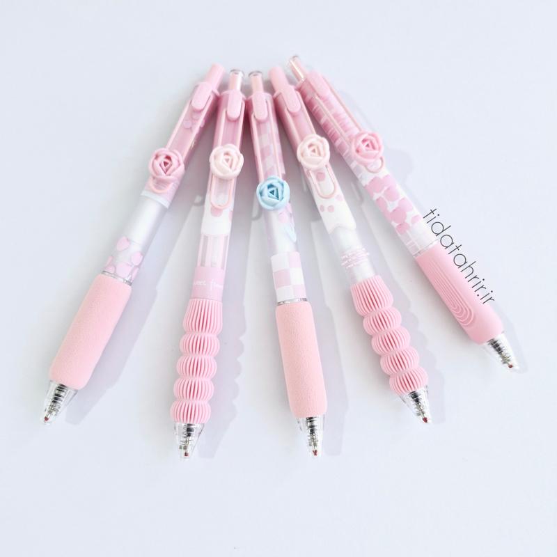 خودکار رواننویس کلیکی گل برجسته گریپ دار MOKA موکا