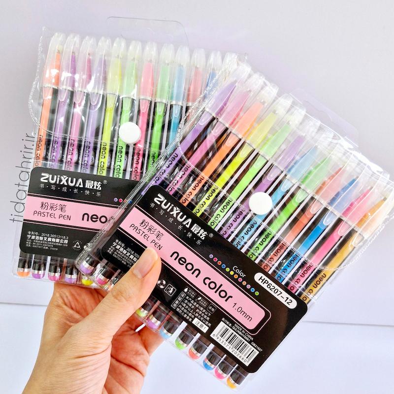 رواننویس نئونی ۱۲ رنگ برند zuixua