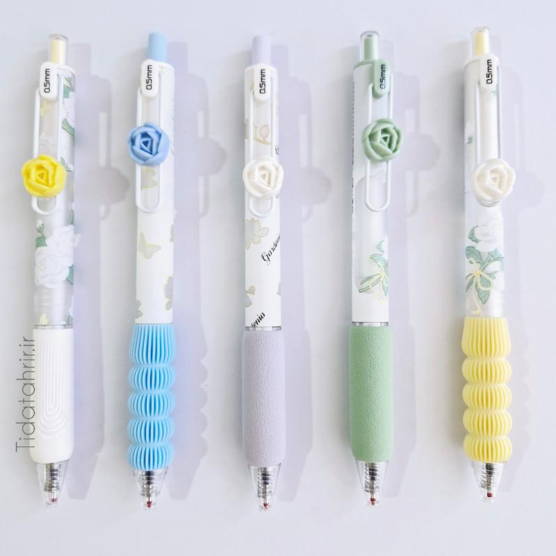 خودکار رواننویس گل برجسته گریپ دار MOKA موکا