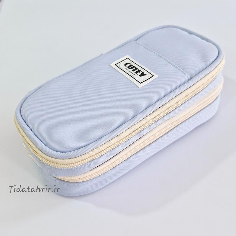 جامدادی پاستلی Cutey (مشابه جامدادی Special ) بزرگ / دو زیپ / دو طبقه 