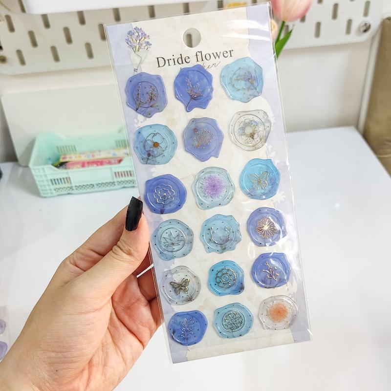 🩵استیکر طرح مهر و موم رنگی