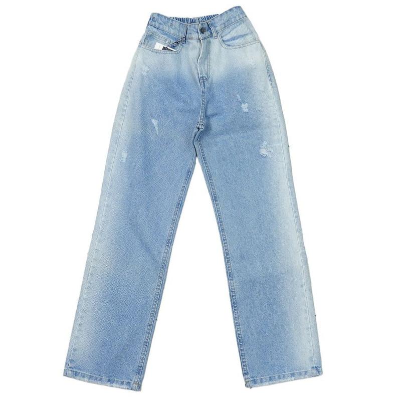 شلوار جین نیم بگ پشت کش