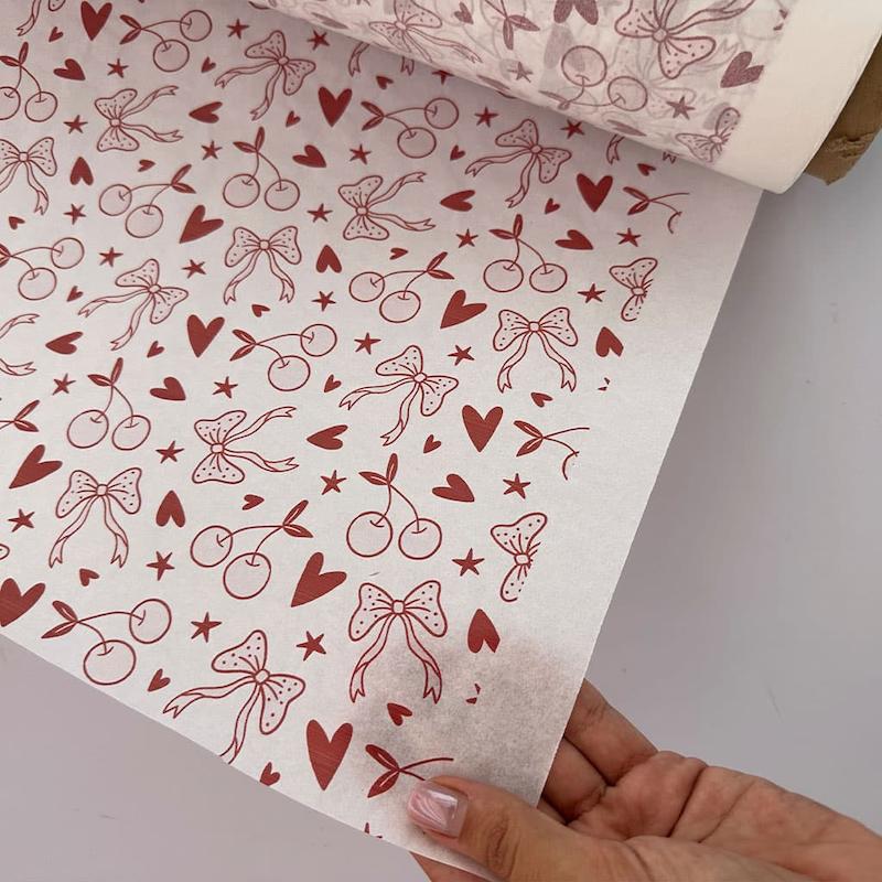 رول کاغذ پوستی عرض ۵۰ سانتی طرح چری