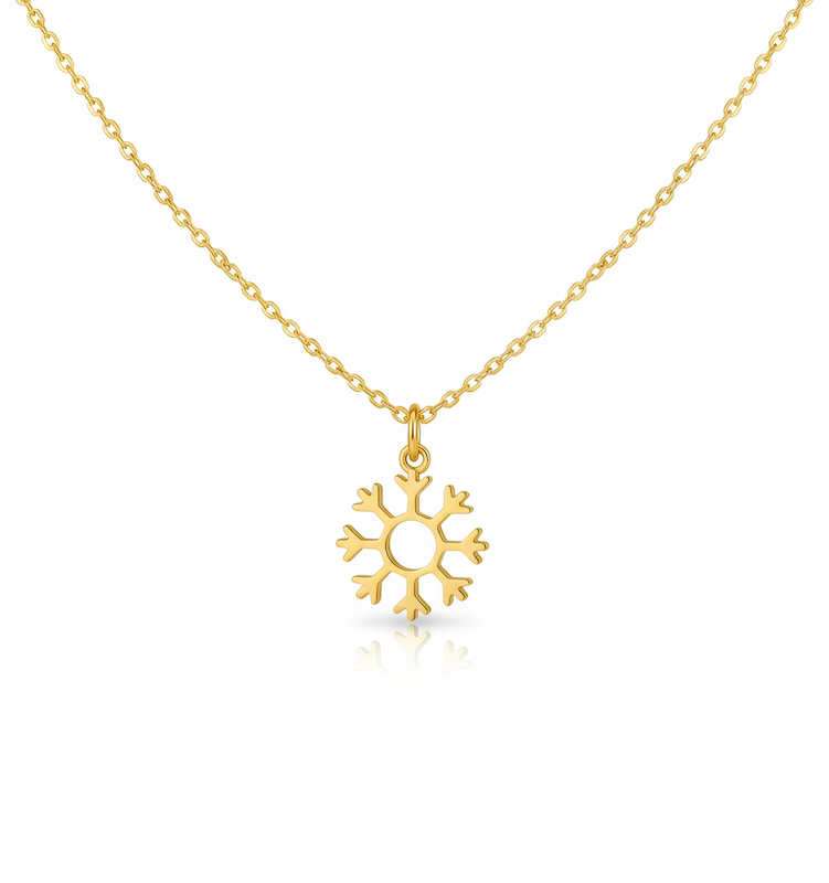 آویز طلا دانه برف