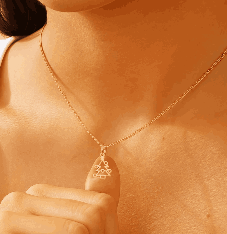 آویز طلا درخت کریسمس