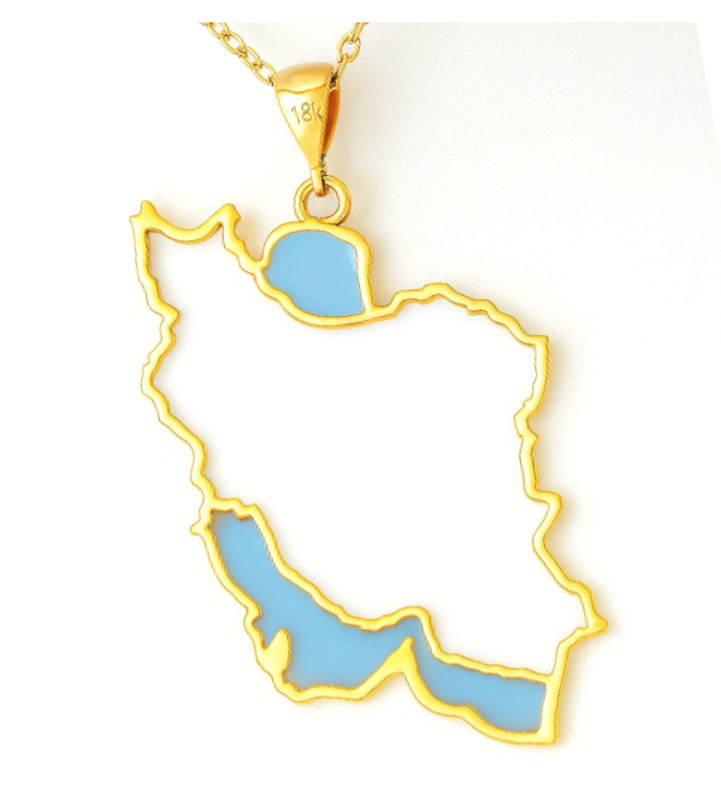 پلاک طلا مدل ایران