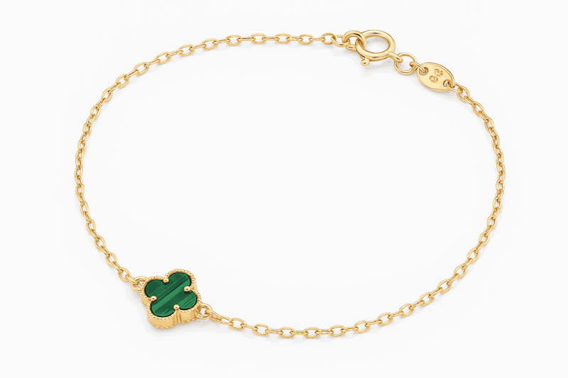  دستبند طلا ونکلیف سبز مالاکیت